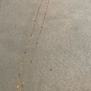 Real 18k yellow gold( Saudi) balls necklace